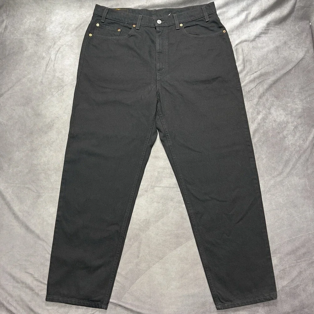 Vintage Levi's Jeans Mens 38x30 Black 550 Relaxed Fit Tapered Deadstock Mexico